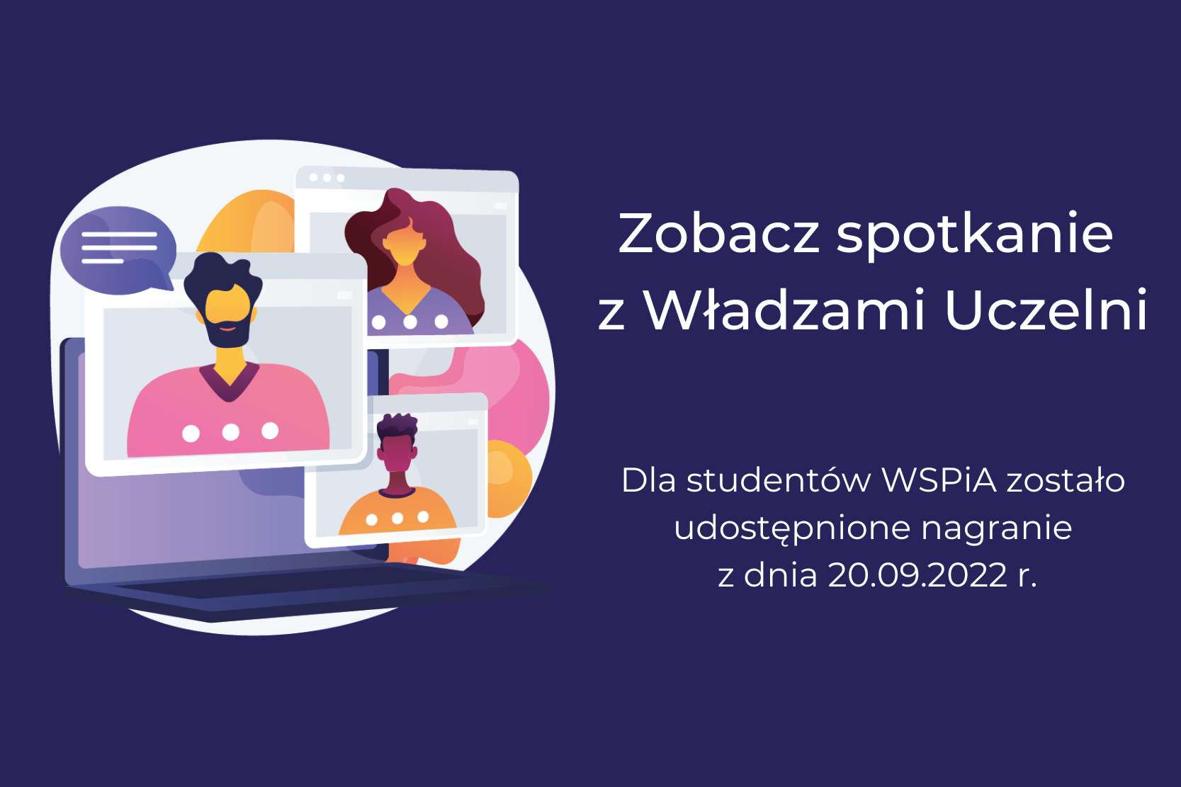 Zobacz spotykanie z Władzami Uczelni 