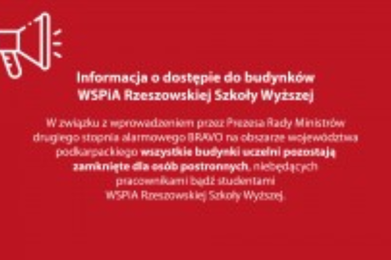 Informacja o dostępie do budynków WSPiA